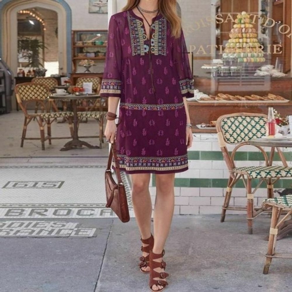 Sundance World Vision Embroidered Dress :L